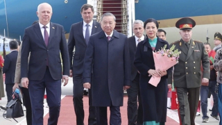 Tổng Bí thư Tô Lâm và Phu nhân bắt đầu thăm cấp Nhà nước Cộng hòa Belarus