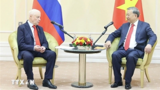 Tổng Bí thư Tô Lâm gặp Chủ tịch Đảng Nước Nga Công bằng-Những người yêu nước-Vì sự thật