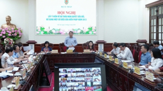 Bộ Tư pháp tổ chức Hội nghị lấy ý kiến về dự thảo Nghị quyết sửa đổi, bổ sung một số điều của Hiến pháp năm 2013
