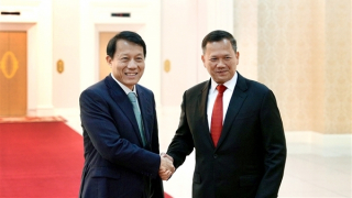 Bộ trưởng Lương Tam Quang hội kiến Thủ tướng Campuchia Hun Manet