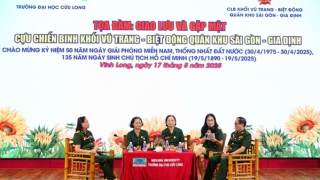 Đại học Cửu Long giao lưu với cựu chiến binh Khối vũ trang Biệt động Quân khu Sài Gòn - Gia Định
