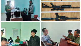 Khởi tố 3 thanh niên đi bắn cò bằng súng quân dụng