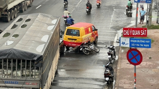 Tông liên hoàn trước chợ đầu mối nông sản, 2 người tử vong