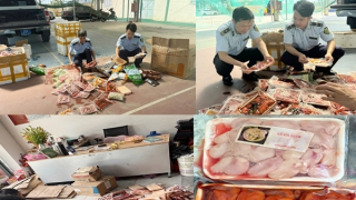 Gần 1 tạ thực phẩm không rõ nguồn gốc bị phát hiện