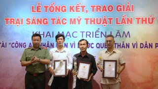 Trao giải Trại sáng tác mỹ thuật lần thứ V về đề tài CAND