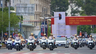 Tập luyện chuẩn bị Chương trình “Vinh quang CAND Việt Nam”