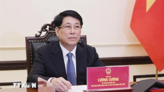 Chủ tịch nước Lương Cường điện đàm với Tổng thống Hàn Quốc Lee Jae Myung