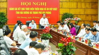 Đẩy nhanh tiến độ thực hiện các công việc phục vụ hợp nhất tỉnh Hải Dương và TP Hải Phòng