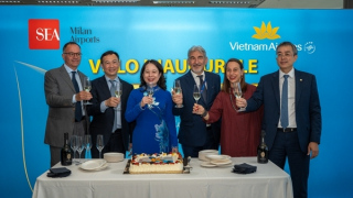 Phó Chủ tịch nước Võ Thị Ánh Xuân tham dự lễ khai trương đường bay thẳng Hà Nội - Milan