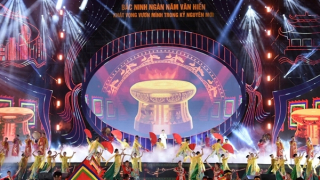 Hoành tráng chương trình nghệ thuật "Bắc Ninh ngàn năm văn hiến - Khát vọng vươn mình trong kỷ nguyên mới"