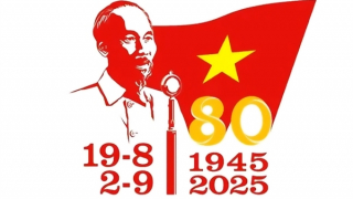 Mẫu logo chính thức cho các hoạt động kỷ niệm 80 năm Cách mạng Tháng Tám và Quốc khánh 2/9