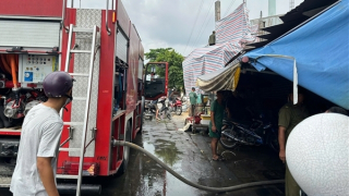 Cháy căn nhà ngăn nhiều phòng cho thuê trọ