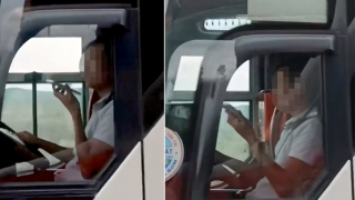 Tài xế "buôn" điện thoại trên cao tốc, hành khách chụp ảnh gửi CSGT