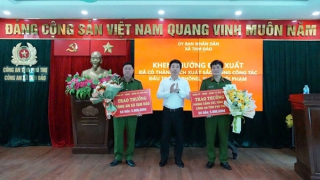 Khen thưởng Công an xã Tam Đảo và Phòng Cảnh sát hình sự Công an tỉnh Phú Thọ