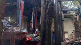 Xác định nguyên nhân ban đầu vụ cháy di tích quốc gia chùa Báo Quốc