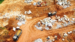 Phạt chủ hầm đá không phép mà Báo CAND phản ánh