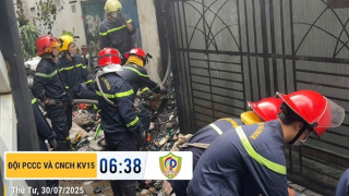 Kịp thời dập tắt đám cháy, cứu 2 người thoát nạn