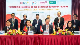 HDBank ký kết khoản vay hợp vốn trị giá 215 triệu USD với JICA, FinDev Canada và SMBC