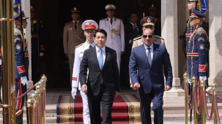 Lễ đón Chủ tịch nước Lương Cường thăm cấp Nhà nước Cộng hòa Arab Ai Cập