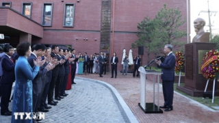 Tổng Bí thư Tô Lâm dự Lễ Khánh thành tượng Chủ tịch Hồ Chí Minh tại Hàn Quốc