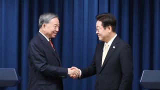 Tổng Bí thư Tô Lâm và Tổng thống Hàn Quốc Lee Jae Myung gặp gỡ báo chí