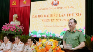 Thứ trưởng Lê Văn Tuyến dự Đại hội Đảng bộ Công an tỉnh Cao Bằng