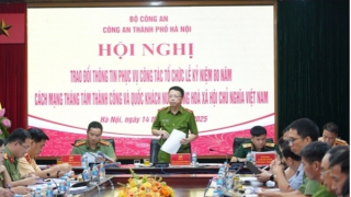 Công an Hà Nội trao đổi thông tin phục vụ công tác tổ chức các lễ kỷ niệm