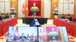 Tổng Bí thư Tô Lâm điện đàm với Chủ tịch Đảng Nhân dân Campuchia Hun Sen
