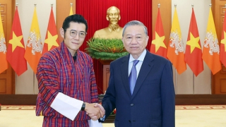 Tổng Bí thư Tô Lâm tiếp Quốc vương Bhutan