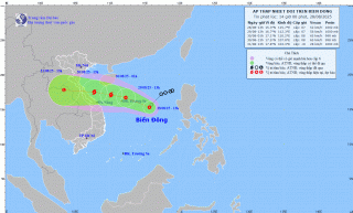 Áp thấp nhiệt đới sẽ di chuyển vào vùng biển Nghệ An đến Đà Nẵng