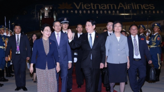 Chủ tịch nước Lương Cường đến Bắc Kinh dự Lễ kỷ niệm 80 năm chiến thắng phát xít của nhân dân thế giới