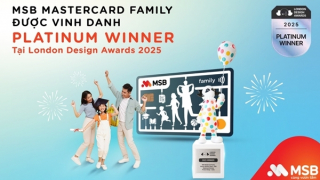 Thẻ MSB Mastercard Family được vinh danh tại London Design Awards 2025