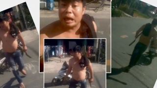 Truy xét người đàn ông cầm hung khí đập phá xe tải