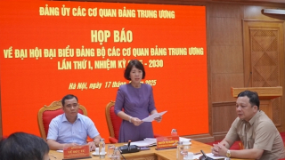 Đại hội đại biểu Đảng bộ các cơ quan Đảng Trung ương lần thứ I sẽ diễn ra ngày 23 - 24/9