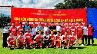 Giao lưu bóng đá giữa Công an TP Hà Nội và Sở Cảnh sát Tokyo