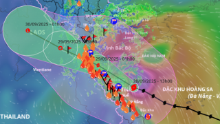 Bão số 10 cách bờ biển Hà Tĩnh 220km, cách Nghệ An 300km