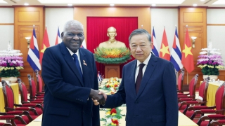 Tổng Bí thư Tô Lâm tiếp Chủ tịch Quốc hội Cuba