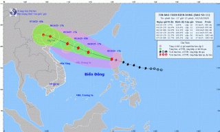 Bão Matmo đã đi vào Biển Đông, trở thành cơn bão số 11