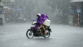 Miền Bắc mưa như trút nước, trời mát mẻ