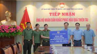 Công an tỉnh Cao Bằng ủng hộ hơn 1 tỷ đồng khắc phục hậu quả thiên tai