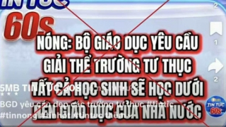 Giải tán cơ sở giáo dục ngoài công lập là thông tin sai sự thật
