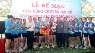 Bế mạc “Giải bóng chuyền hơi nữ Agribank Lai Vung mở rộng lần I năm 2025”