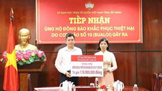 Agribank Bắc Long An hướng về miền Bắc sau bão số 10 và 11