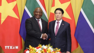 Chủ tịch nước Lương Cường hội đàm với Tổng thống Nam Phi