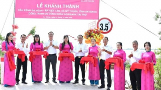 Khánh thành cầu nông thôn ở An Giang do Agribank tài trợ