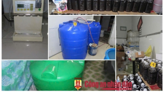 Khởi tố đối tượng chuyên sản xuất nước chấm, nước giặt giả