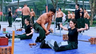 Mãn nhãn màn biểu diễn khí công, võ thuật của CSCĐ Công an Ninh Bình