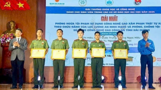 Học viện An ninh nhân dân đạt giải Nhất giải thưởng khoa học và công nghệ dành cho sinh viên năm 2025
