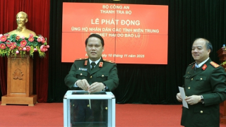Thanh tra Bộ Công an phát động phong trào thi đua "Ba nhất" và ủng hộ đồng bào