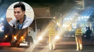 Tài xế lái xe tải lao thẳng vào CSGT ở Hà Nội để bỏ trốn